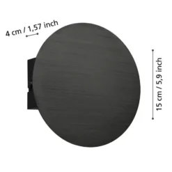 EGLO Talamello Wandlamp - LED - Aluminium - Zwart
