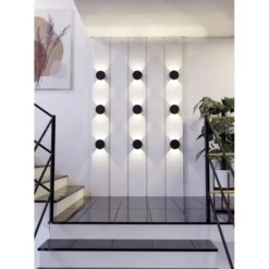 EGLO Talamello Wandlamp - LED - Aluminium - Zwart
