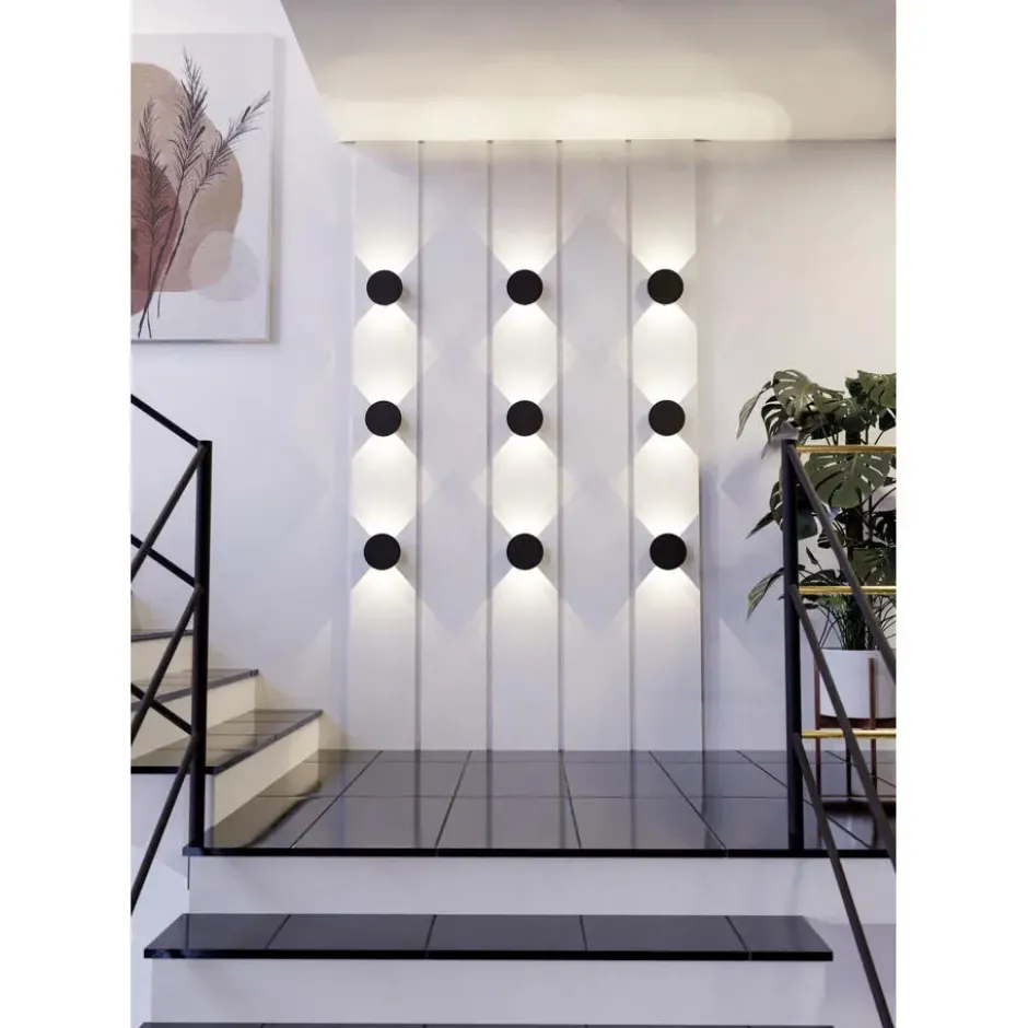 EGLO Talamello Wandlamp - LED - Aluminium - Zwart
