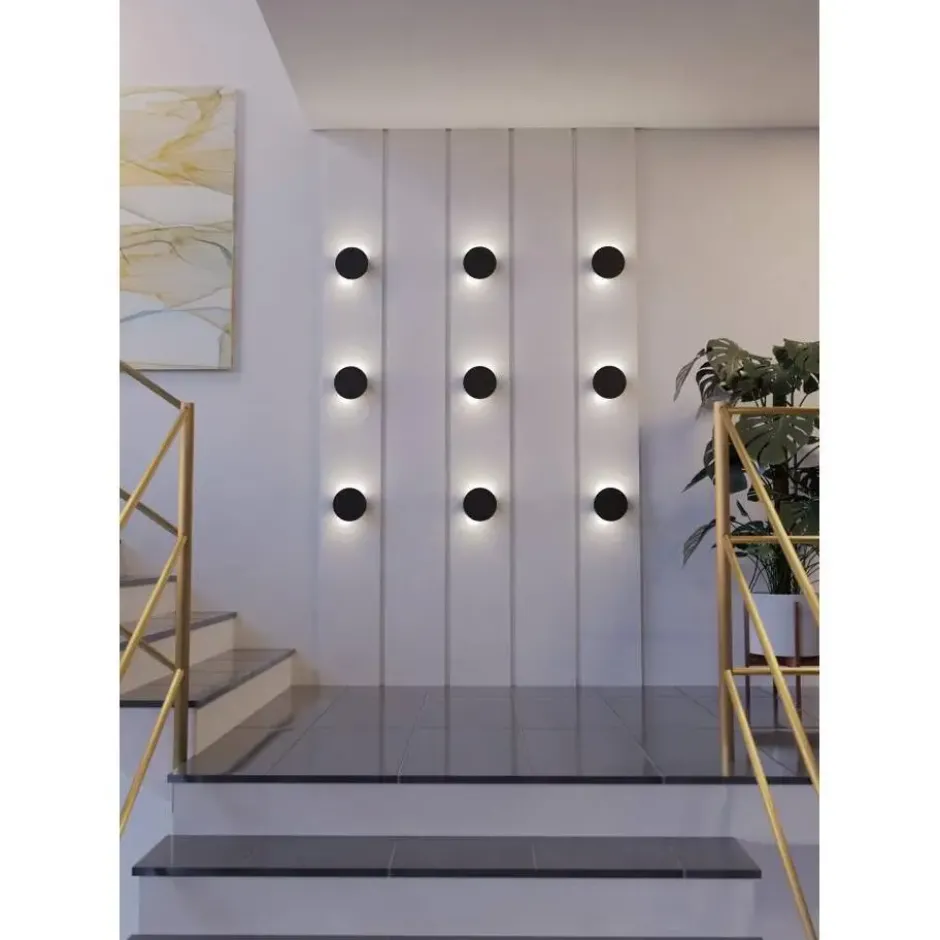 EGLO Talamello Wandlamp - LED - Aluminium - Zwart