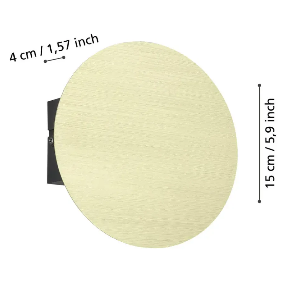 EGLO Talamello Wandlamp - LED - Aluminium - Goud