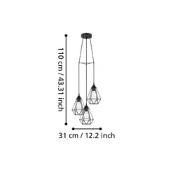 EGLOTarbesHanglamp-E27-Ø31cm-Zwart