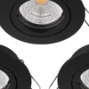 EGLOTedo1Inbouwspot-GU10-Ø8cm-Zwart
