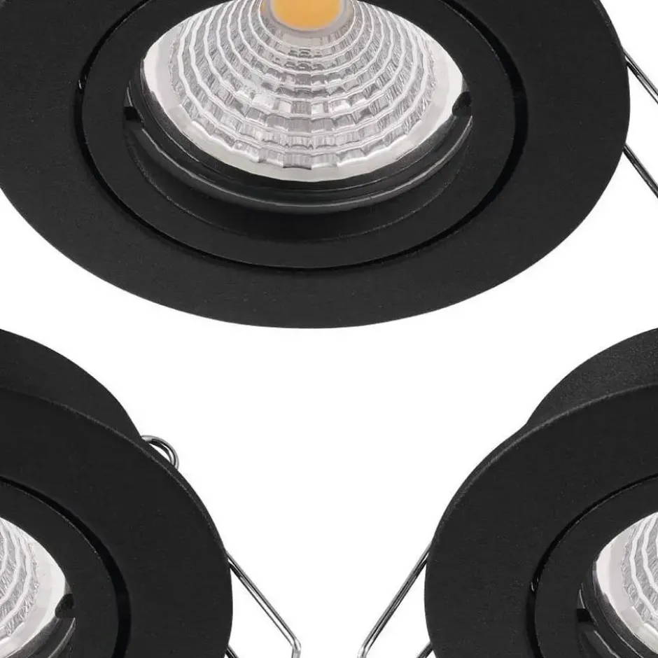 EGLOTedo1Inbouwspot-GU10-Ø8cm-Zwart