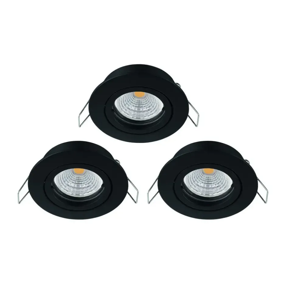 EGLOTedo1Inbouwspot-GU10-Ø8cm-Zwart