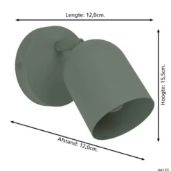EGLO Tilston Spot - E14 - 12 cm - Groen - Kantelbaar
