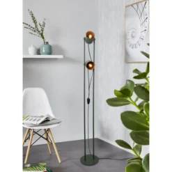 EGLO Tilston Vloerlamp - E14 - 142.5 cm - Groen - Kantelbaar