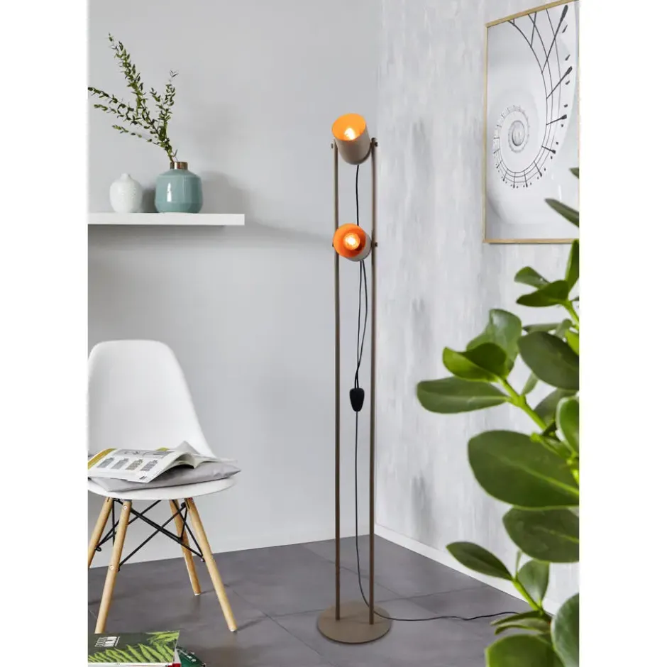 EGLO Tilston Vloerlamp - E14 - 142.5 cm - Zandkleur - Kantelbaar
