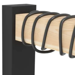 EGLO Townshend Wandlamp - E27 - 21,5 cm - Zwart/Bruin