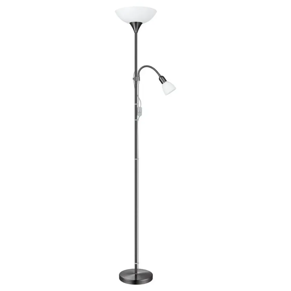 EGLO UP 2 Vloerlamp - E27 - 27.5 cm - Nikkelmat
