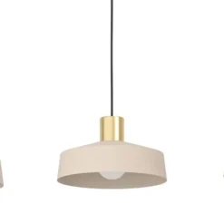 EGLO Valdiola Hanglamp - E27 - 93 cm - Beige/Goud - Staal