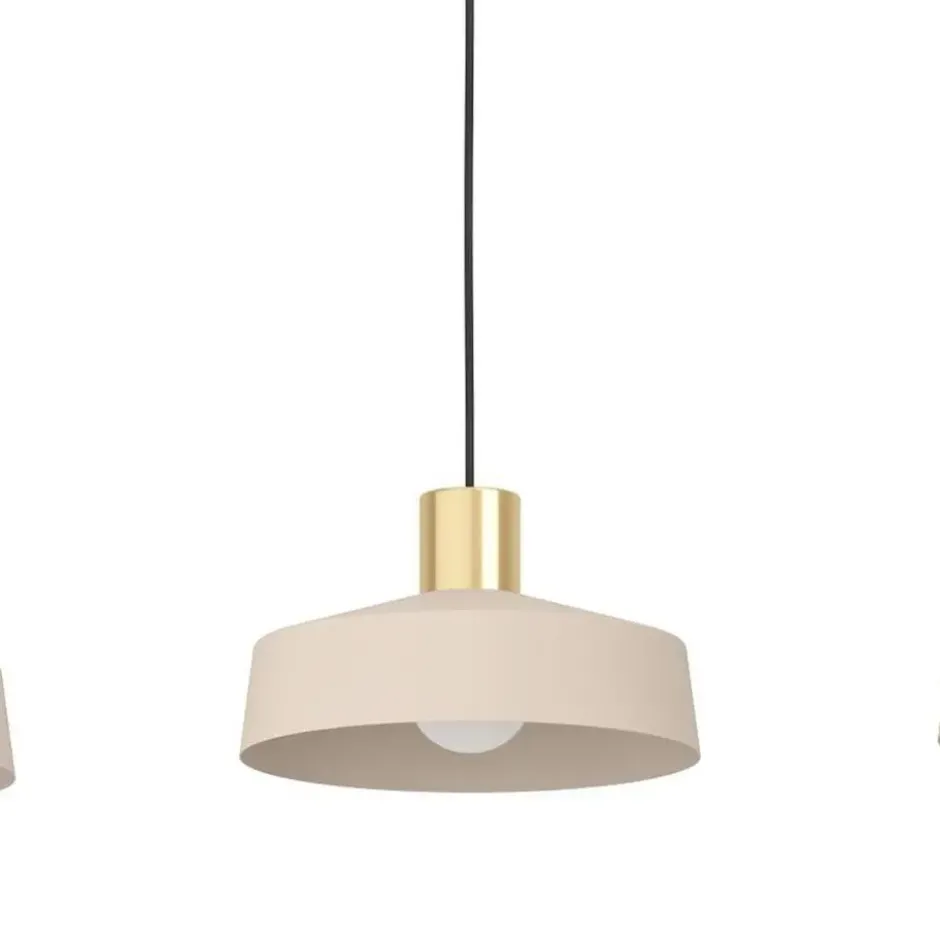 EGLO Valdiola Hanglamp - E27 - 93 cm - Beige/Goud - Staal
