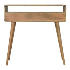 Eiken-achtige Gebogen Sidetable met Open Sleuf