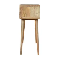 Eiken-achtige Gebogen Sidetable met Open Sleuf