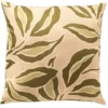 ELARA - buitenkussen 40x40 cm - bladmotief - Semolina - beige