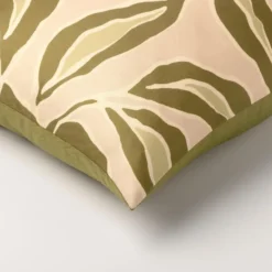 ELARA - buitenkussen 40x40 cm - bladmotief - Semolina - beige