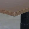 Elektrisch verstelbaar bureau - 140x80 cm - Single motor - Wit / Donker eiken