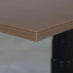 Elektrisch verstelbaar bureau - 140x80 cm - Single motor - Wit / Donker eiken