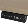 Elektrisch verstelbaar bureau - 140x80 cm - Single motor - Zwart / Eiken