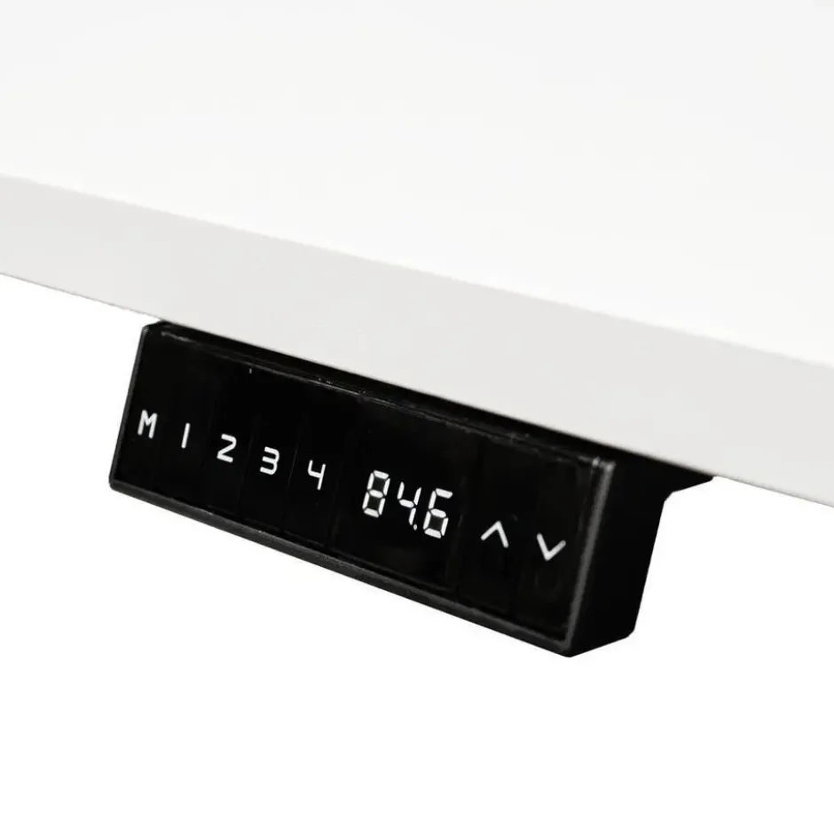 Elektrisch verstelbaar bureau - 140x80 cm - Dual motor - Wit