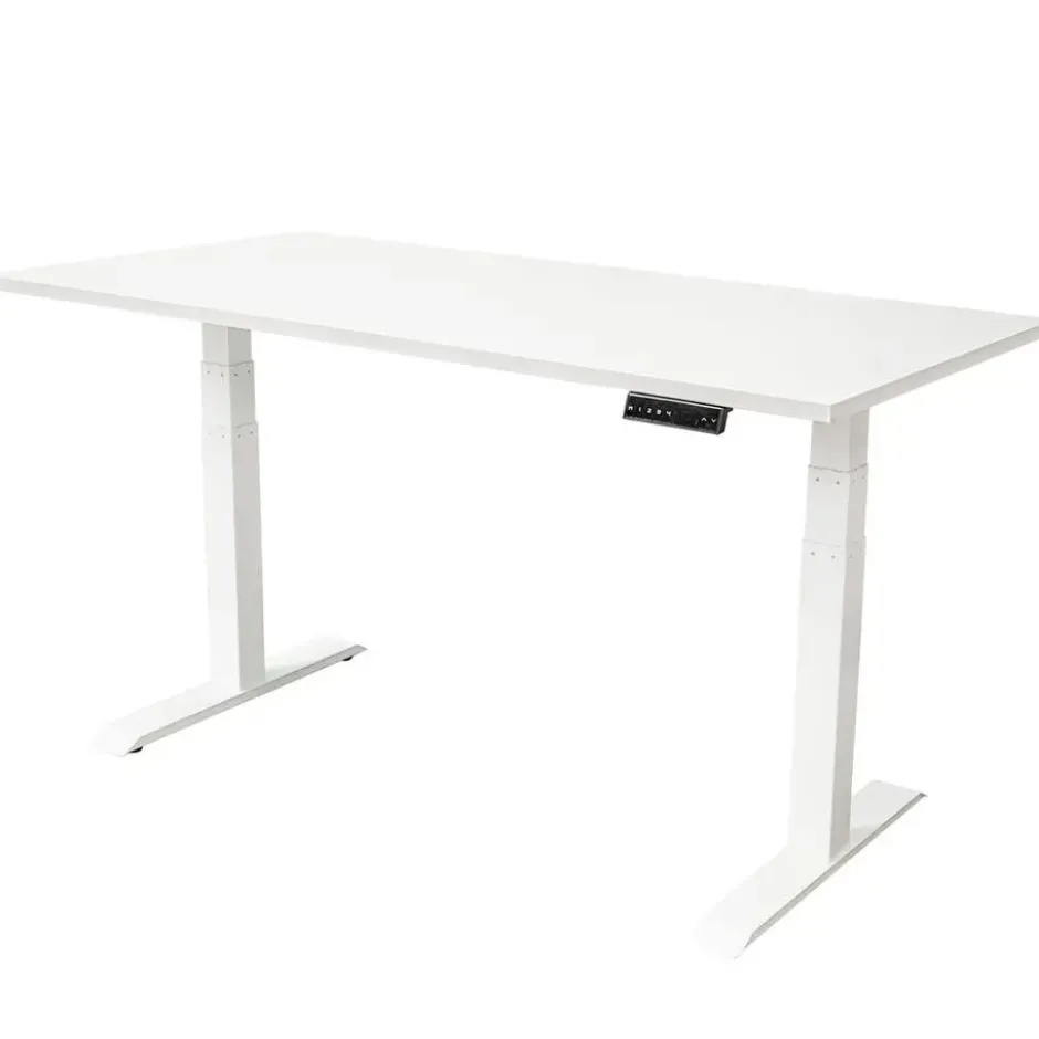 Elektrisch verstelbaar bureau - 140x80 cm - Dual motor - Wit