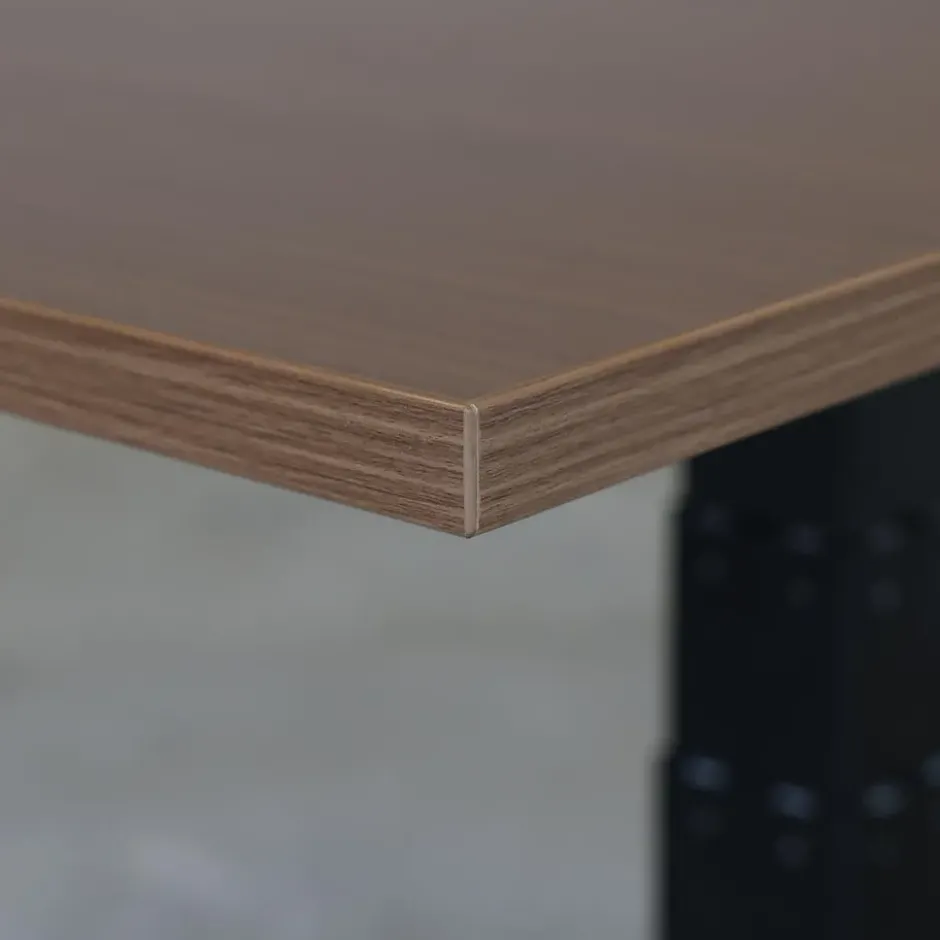 Elektrisch verstelbaar bureau - 180x80 cm - Dual motor - Zwart / Donker eiken