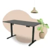 Elektrisch verstelbaar bureau - 180x80 cm - Single motor - Zwart / Antraciet