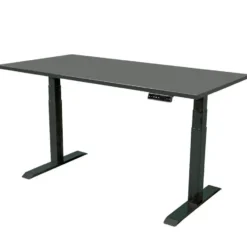 Elektrisch verstelbaar bureau - 180x80 cm - Dual motor - Zwart / Antraciet
