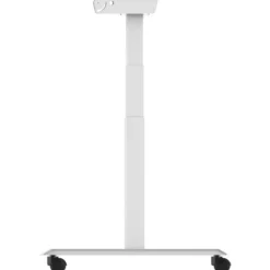 Elektrisch verstelbaar, opklapbaar en verrijdbaar bureau - 160x80 cm - Wit fram