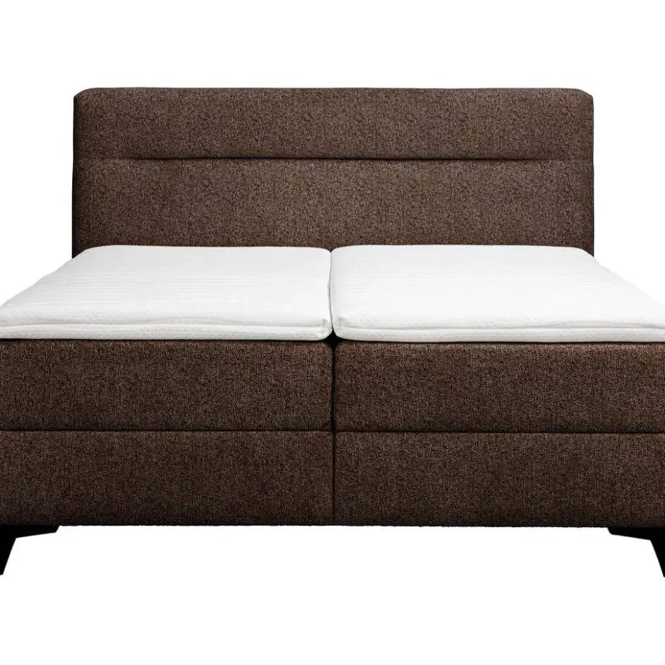 Elektrisch verstelbare boxspring Bergen 6-delig - donkerbruin - 180x200 cm