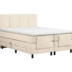 Elektrisch verstelbare boxspring Trondheim - beige - 160x210 cm