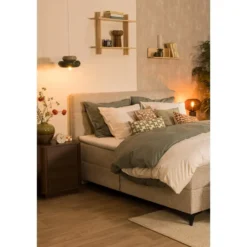 Elektrisch verstelbare boxspring Bergen 6-delig - greige - 180x200 cm