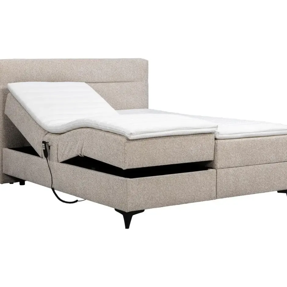 Elektrisch verstelbare boxspring Bergen 6-delig - greige - 160x210 cm