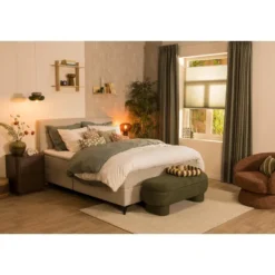 Elektrisch verstelbare boxspring Bergen 6-delig - greige - 160x200 cm