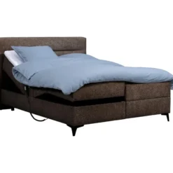 Elektrisch verstelbare boxspring Bergen 6-delig - donkerbruin - 180x210 cm