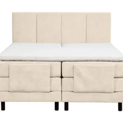 Elektrisch verstelbare boxspring Trondheim - beige - 180x210 cm