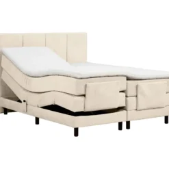 Elektrisch verstelbare boxspring Trondheim - beige - 180x200 cm