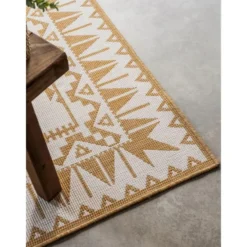 Elle Decoration Buitenkleed Gemini Dubbelzijdig Geel - 200x290 CM