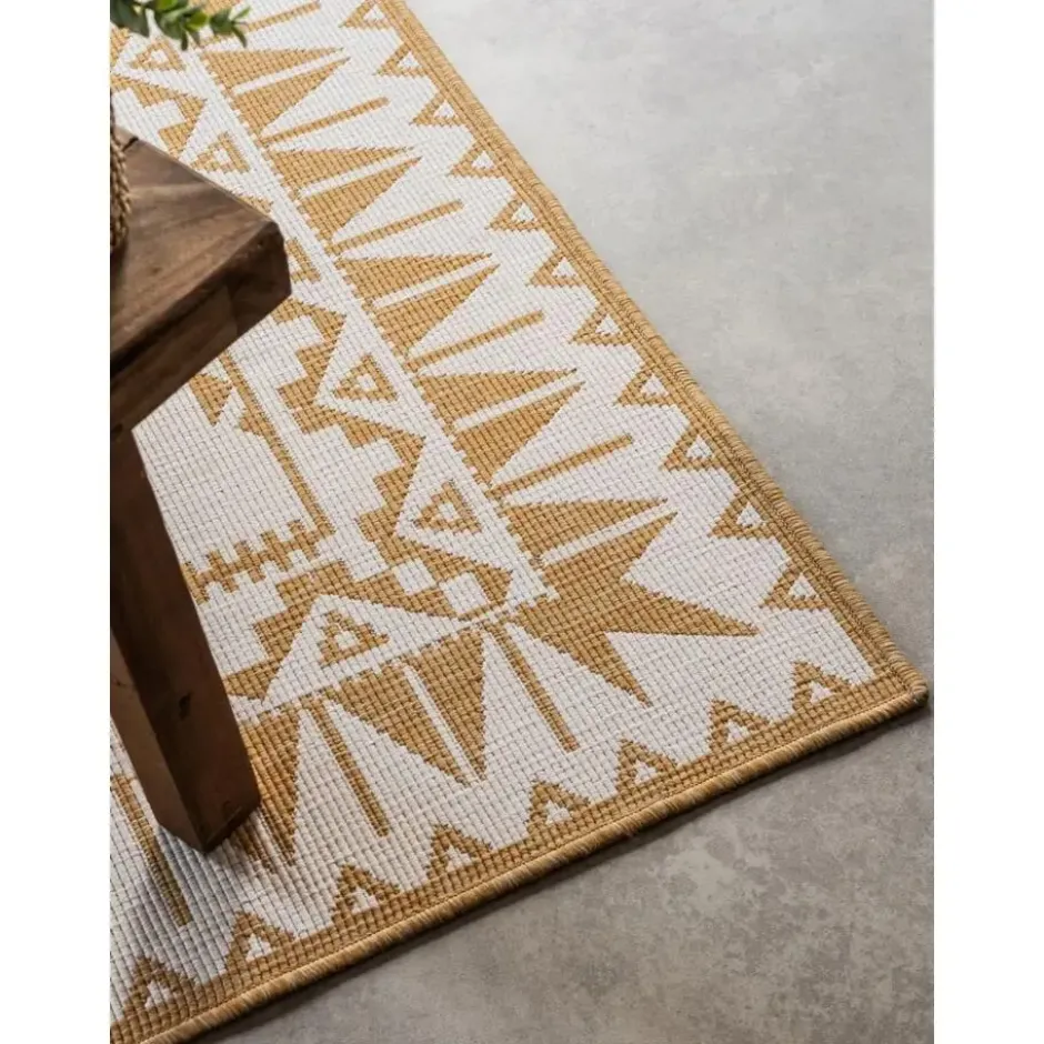 Elle Decoration Buitenkleed Gemini Dubbelzijdig Geel - 200x290 CM
