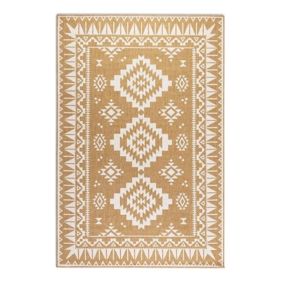 Elle Decoration Buitenkleed Gemini Dubbelzijdig Geel - 200x290 CM