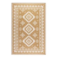 Elle Decoration Buitenkleed Gemini Dubbelzijdig Geel - 120x170 CM