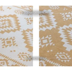 Elle Decoration Buitenkleed Gemini Dubbelzijdig Geel - 120x170 CM