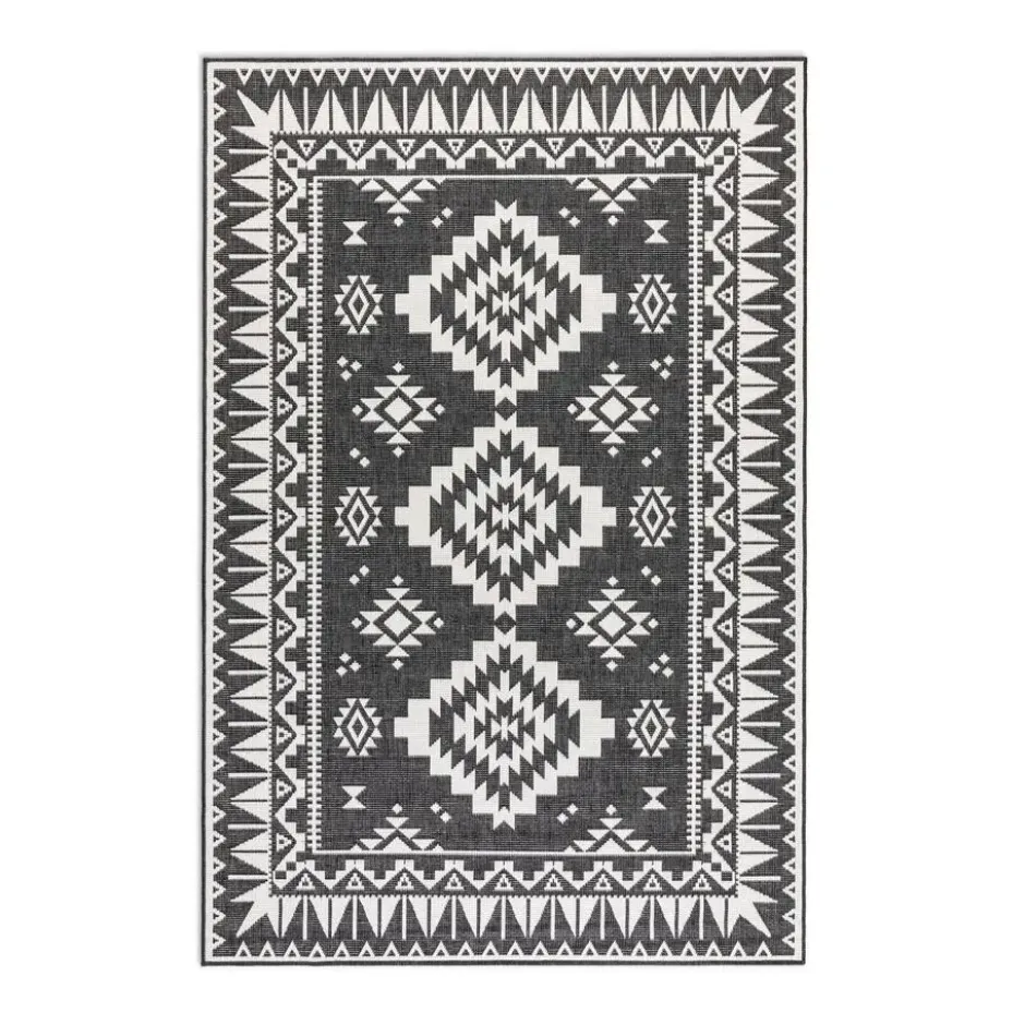 Elle Decoration Buitenkleed Gemini Dubbelzijdig Zwart - 160x230 CM
