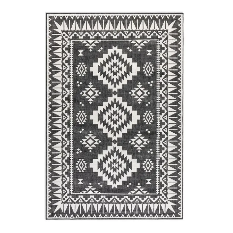 Elle Decoration Buitenkleed Gemini Dubbelzijdig Zwart - 160x230 CM