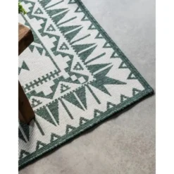Elle Decoration Buitenkleed Gemini Dubbelzijdig Groen - 120x170 CM