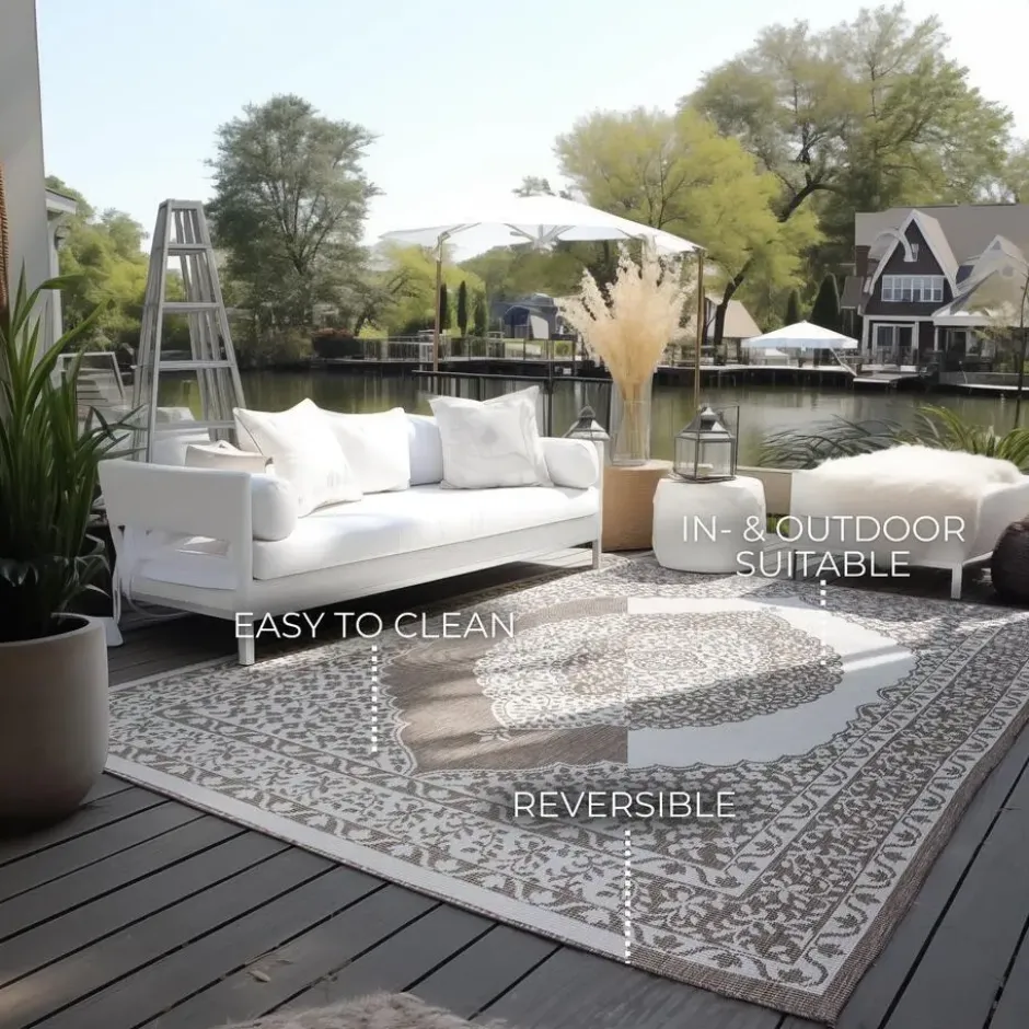 Elle Decoration Buitenkleed Gemini Dubbelzijdig Linnen - 200x290 CM