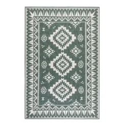 Elle Decoration Buitenkleed Gemini Dubbelzijdig Groen - 160x230 CM