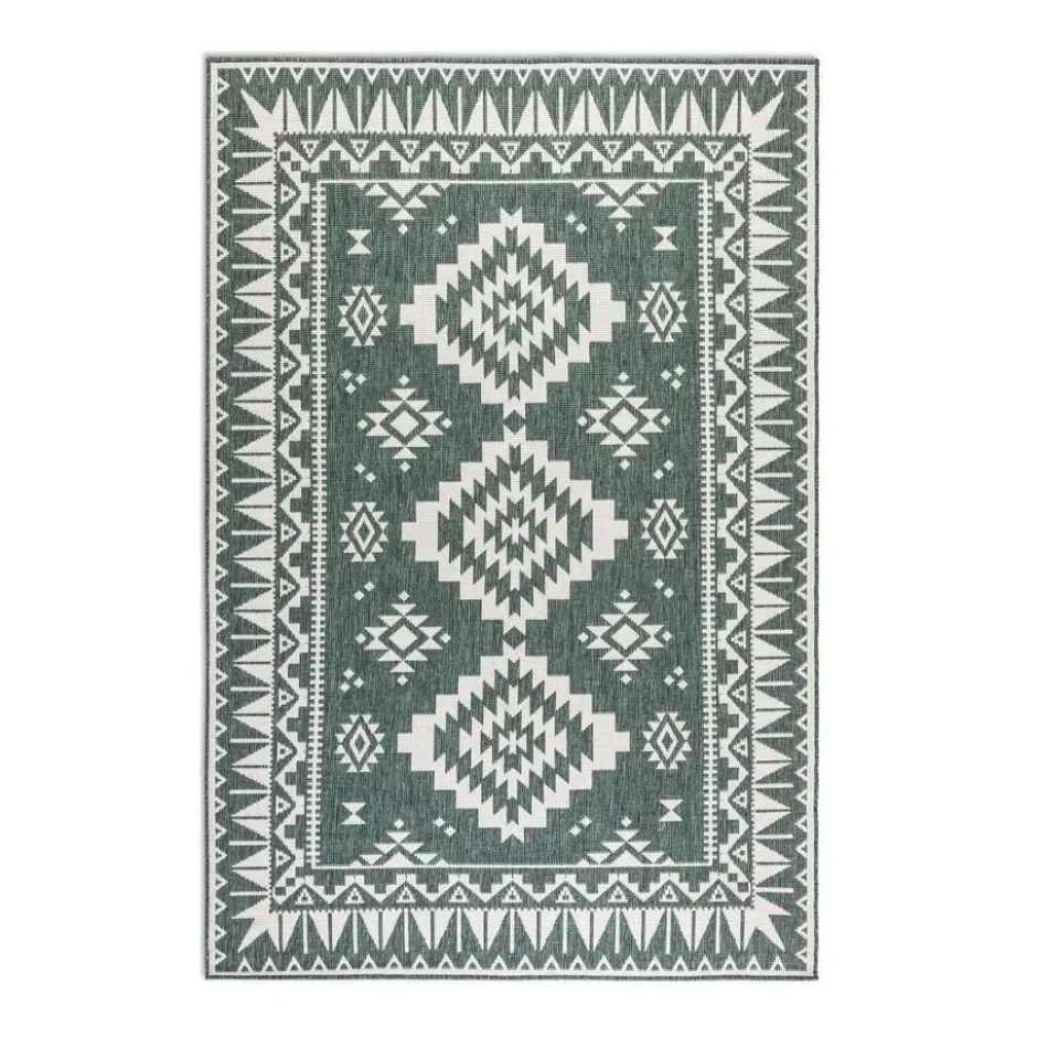 Elle Decoration Buitenkleed Gemini Dubbelzijdig Groen - 160x230 CM