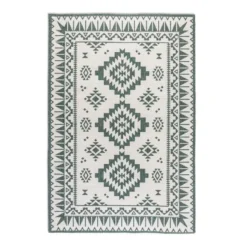 Elle Decoration Buitenkleed Gemini Dubbelzijdig Groen - 160x230 CM