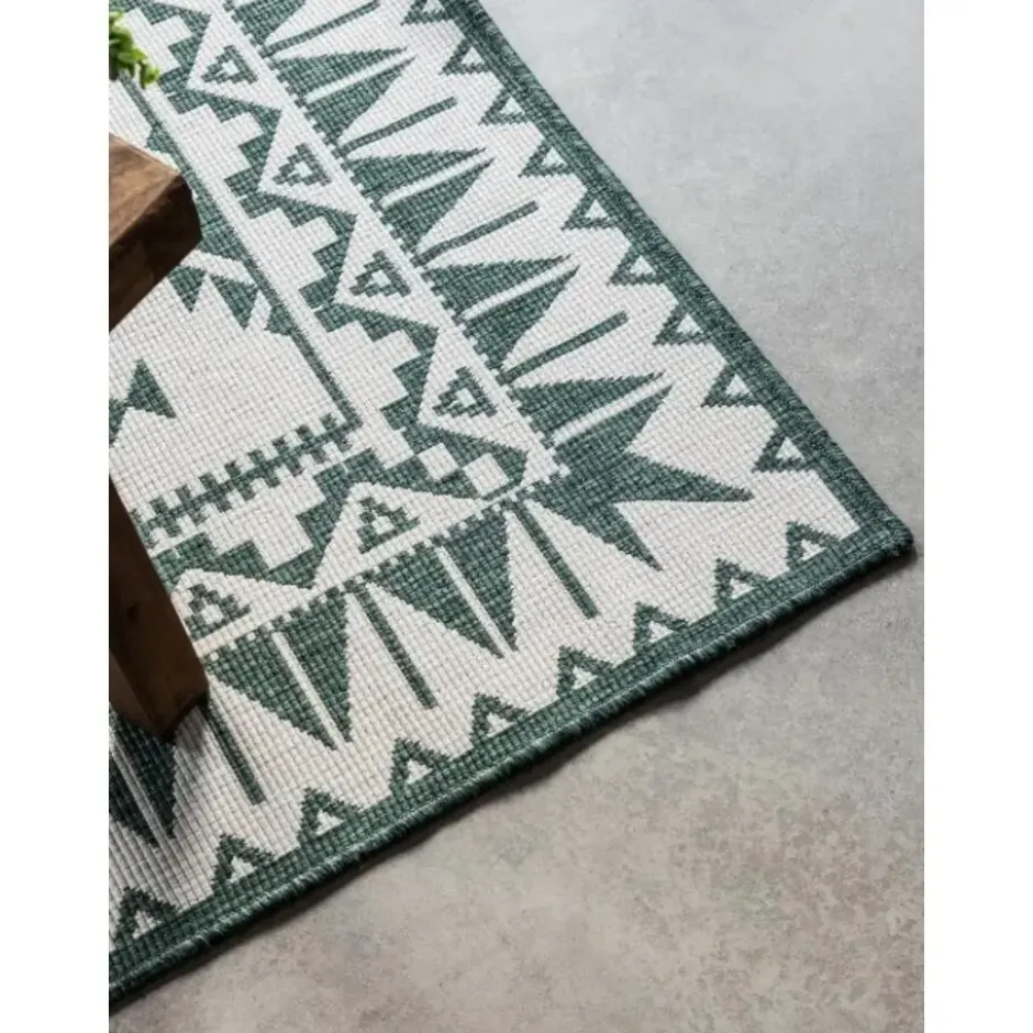 Elle Decoration Buitenkleed Gemini Dubbelzijdig Groen - 160x230 CM